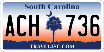 SC license plate ACH736