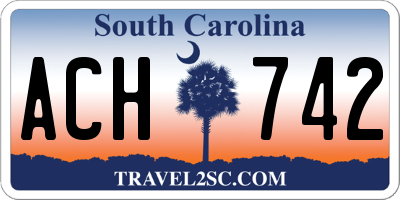 SC license plate ACH742