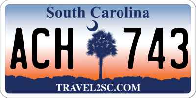 SC license plate ACH743