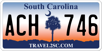 SC license plate ACH746