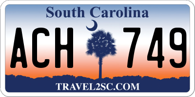 SC license plate ACH749