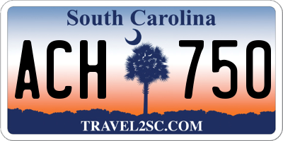 SC license plate ACH750