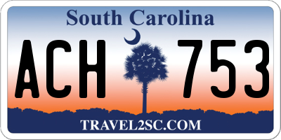 SC license plate ACH753
