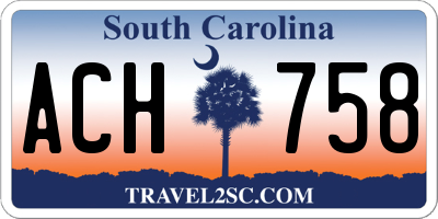 SC license plate ACH758