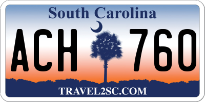 SC license plate ACH760