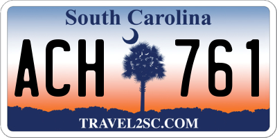 SC license plate ACH761