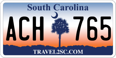SC license plate ACH765
