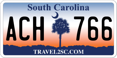 SC license plate ACH766