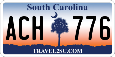 SC license plate ACH776