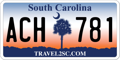 SC license plate ACH781