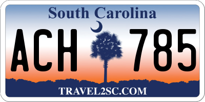 SC license plate ACH785