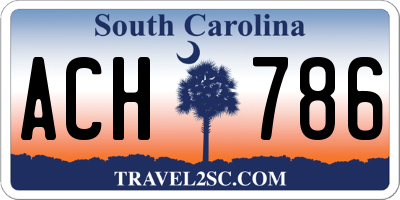 SC license plate ACH786