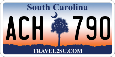 SC license plate ACH790