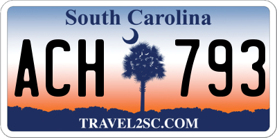 SC license plate ACH793