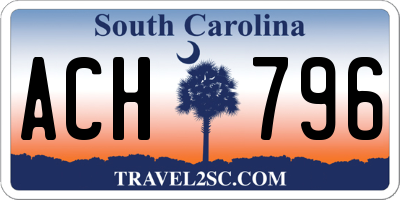 SC license plate ACH796