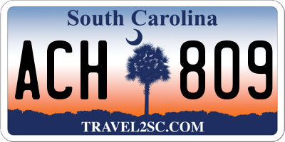 SC license plate ACH809