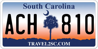 SC license plate ACH810