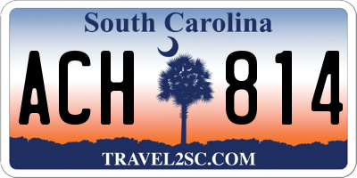 SC license plate ACH814
