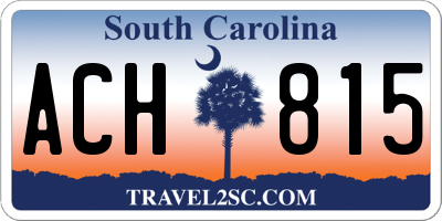 SC license plate ACH815