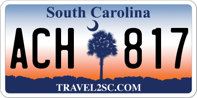 SC license plate ACH817