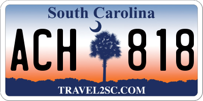 SC license plate ACH818