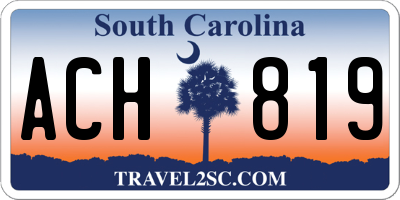 SC license plate ACH819