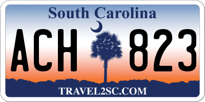 SC license plate ACH823