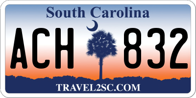 SC license plate ACH832