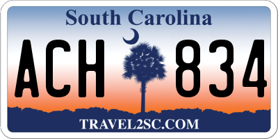 SC license plate ACH834