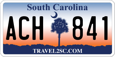 SC license plate ACH841