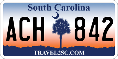 SC license plate ACH842