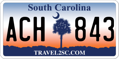 SC license plate ACH843