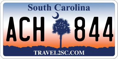 SC license plate ACH844