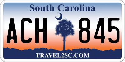 SC license plate ACH845