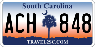 SC license plate ACH848