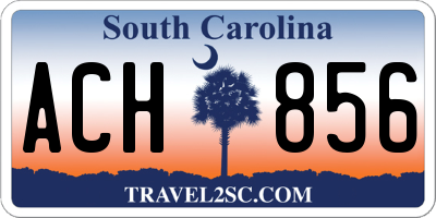 SC license plate ACH856
