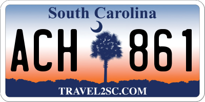 SC license plate ACH861