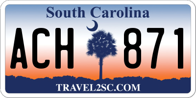 SC license plate ACH871