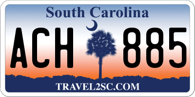 SC license plate ACH885