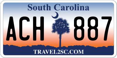 SC license plate ACH887