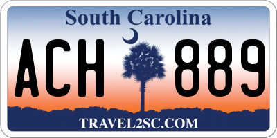 SC license plate ACH889