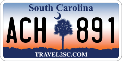 SC license plate ACH891