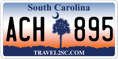 SC license plate ACH895
