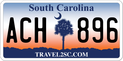 SC license plate ACH896