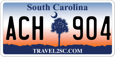 SC license plate ACH904