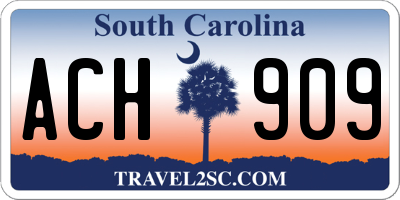 SC license plate ACH909