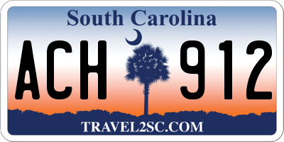 SC license plate ACH912