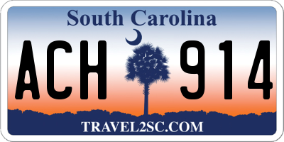 SC license plate ACH914