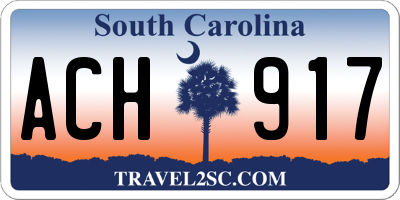 SC license plate ACH917