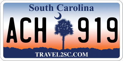 SC license plate ACH919
